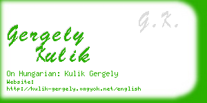 gergely kulik business card